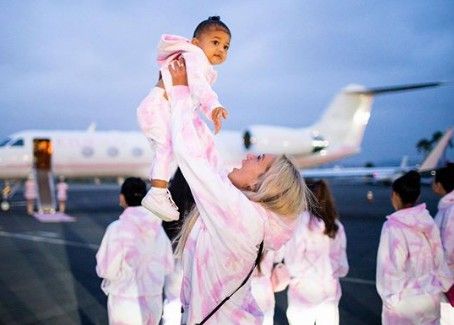 Anastasia Karanikolaou with Kylie's daughter Stormi.
